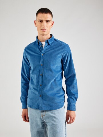 Regular fit Camicia 'LEIF' di anerkjendt in blu: frontale