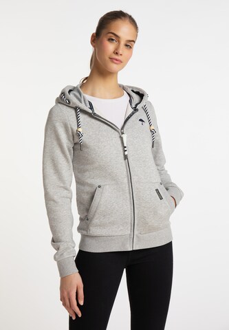 Schmuddelwedda - Sudadera con cremallera 'Nahima' en gris: frente