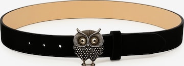 COLLEZIONE ALESSANDRO Belt 'Eule' in Black: front