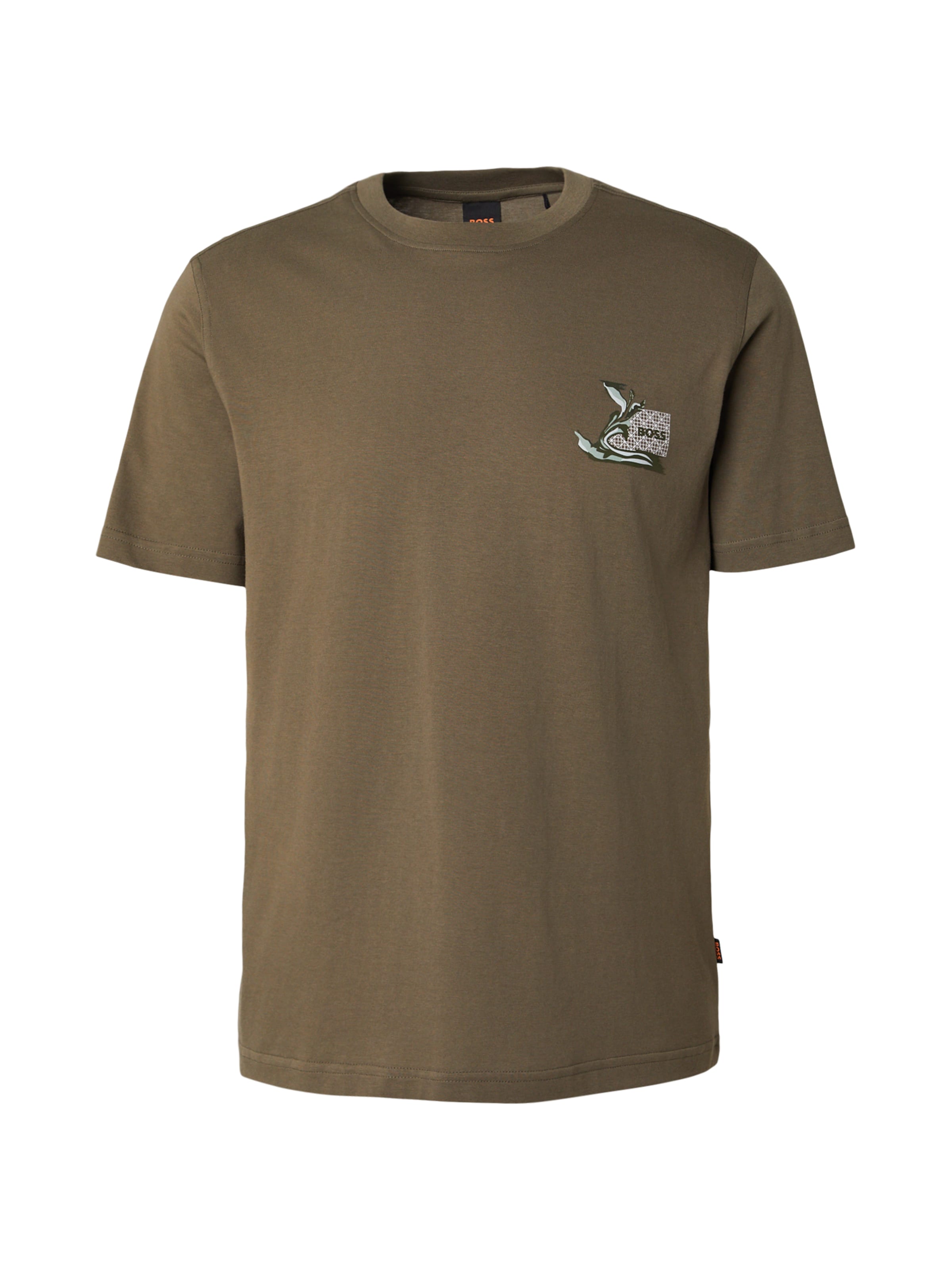 T-Shirt BOSS en vert : devant