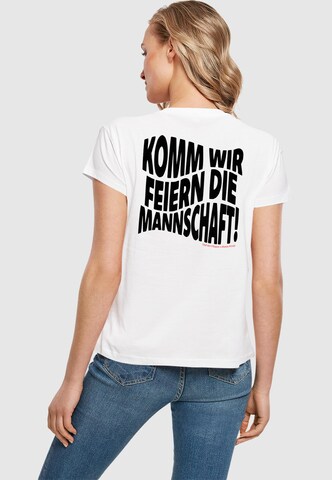 T-shirt 'Die Flippers - Wir Feiern Die Mannschaft' Merchcode en blanc : devant