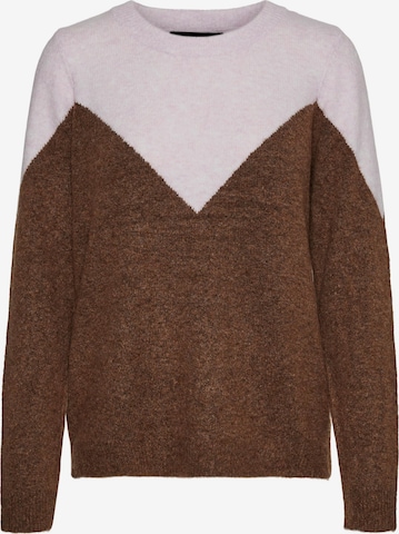 VERO MODA Sweater 'Plaza' in Brown: front