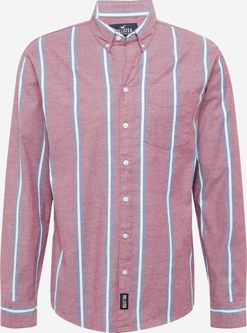 HOLLISTER Regular fit Button Up Shirt 'WEBEX' in Red: front