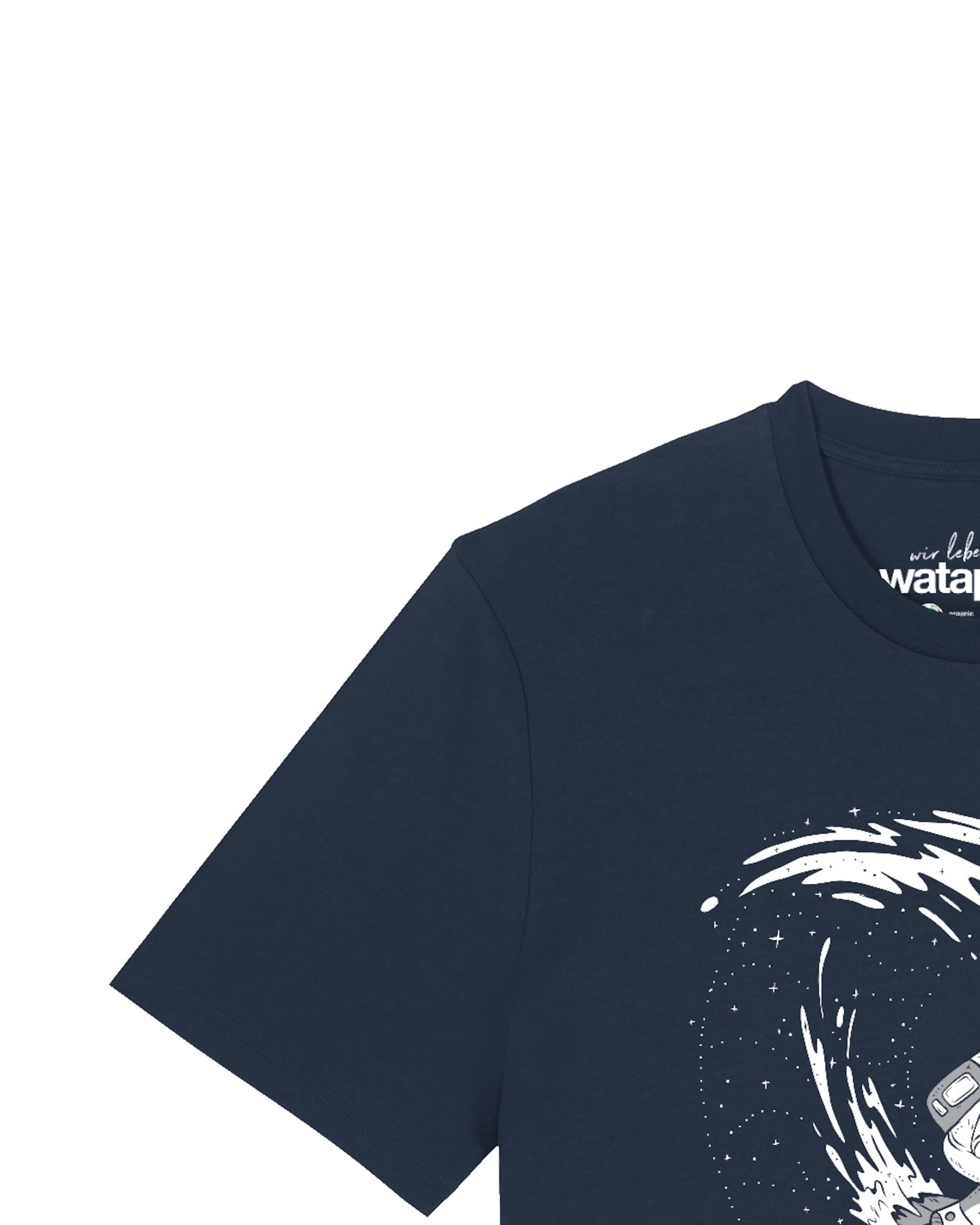 Watapparel Shirt 'Surfing Spaceman' in Blauw