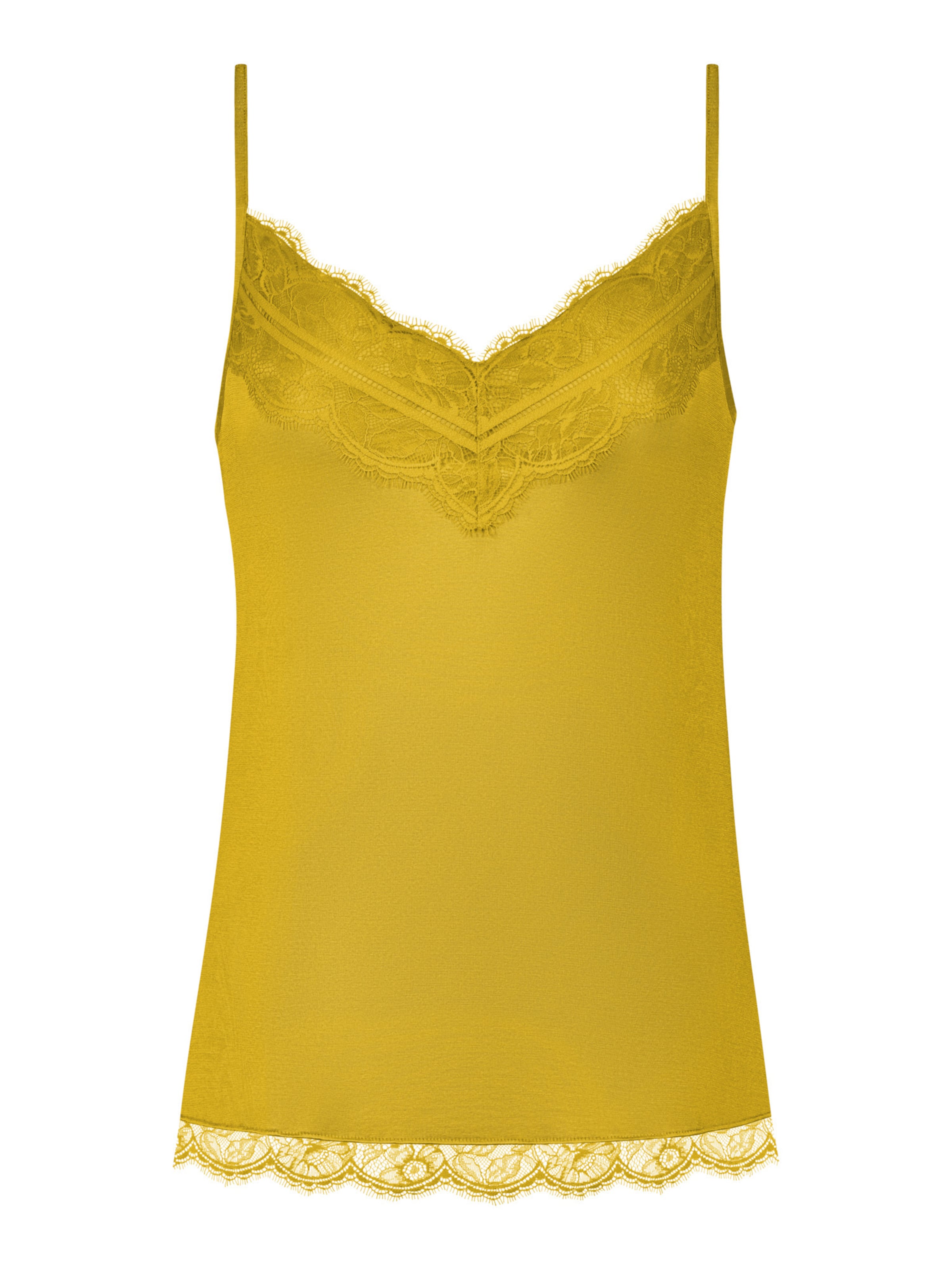 Chemise de nuit 'Shine Lace' Mey en jaune : devant