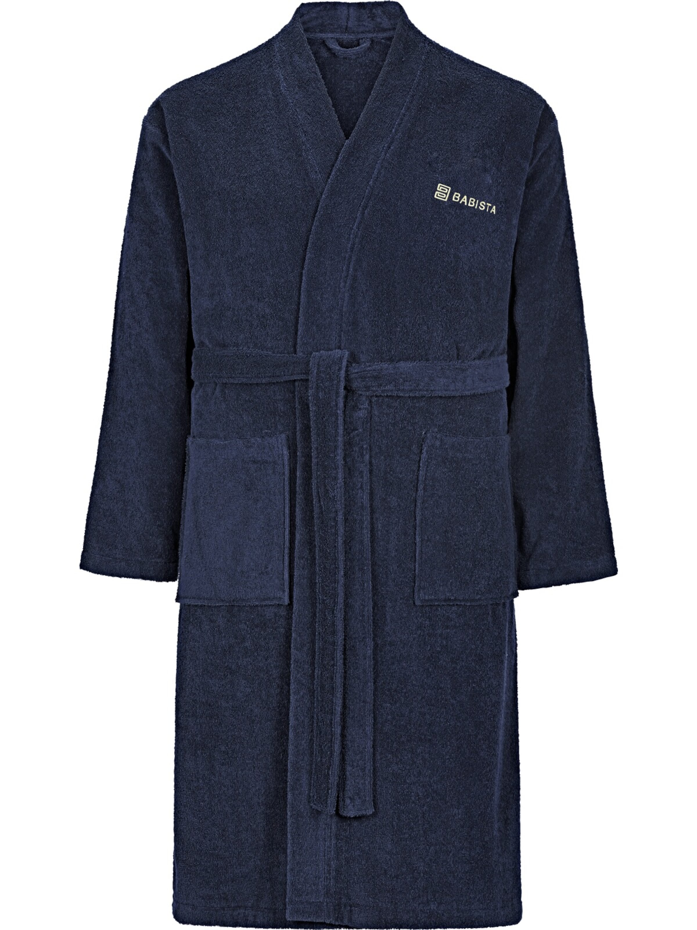 BABISTA Long Bathrobe 'Ulisse' in Blue: front