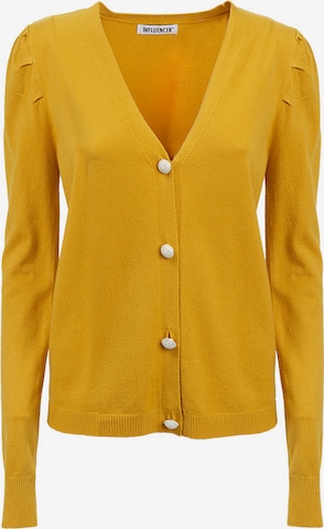 dzeltens Influencer Adīta jaka: no priekšpuses