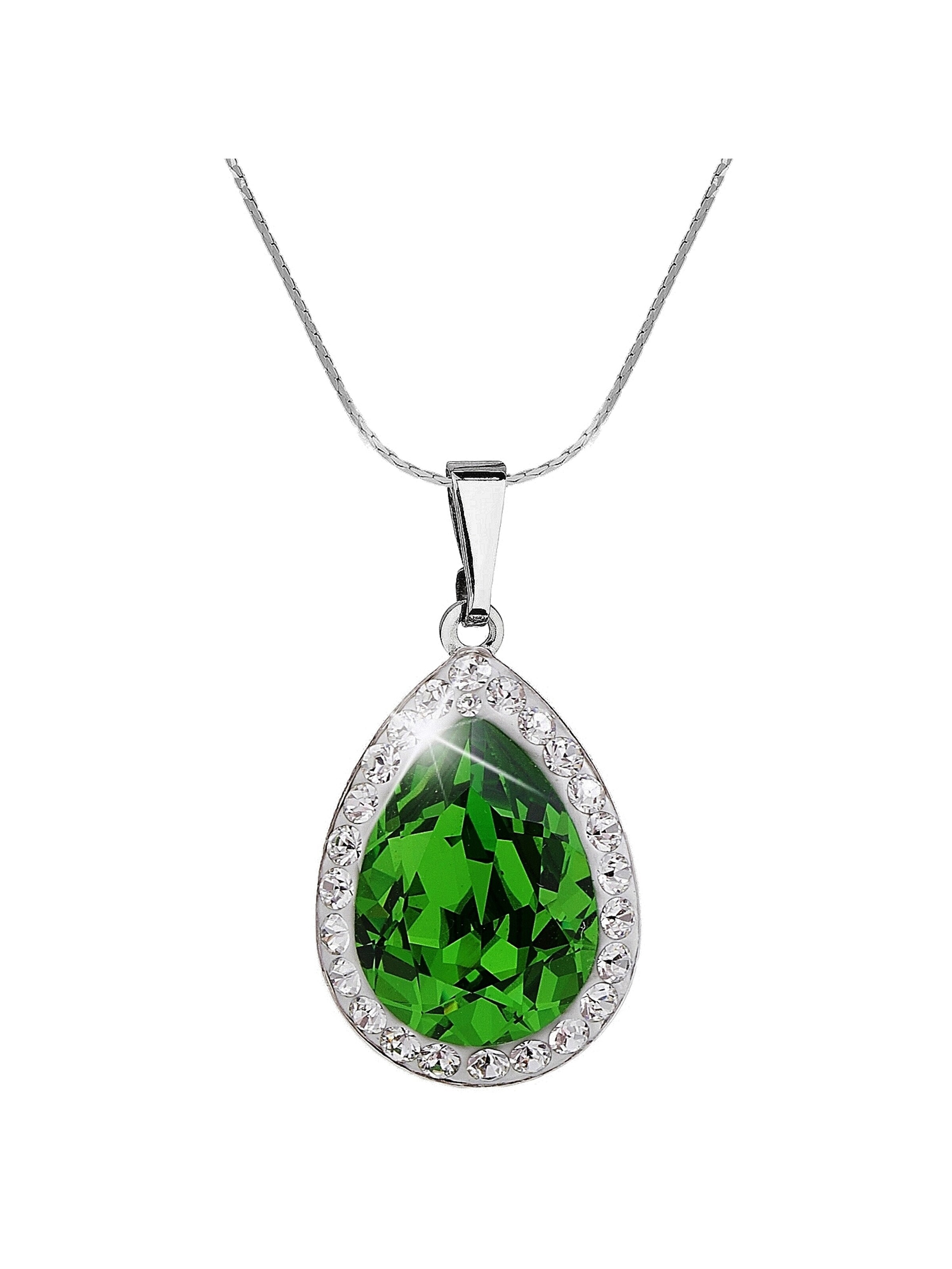 EXCLUSIVE EDITION Řetízek 'Agidel adorned with Swarovski crystals' – zelená