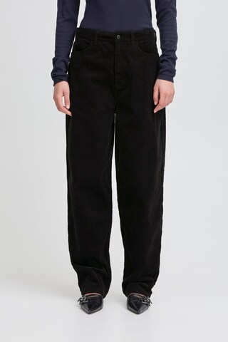 Barrel Pantalon 'IHFocaro' ICHI en noir : devant