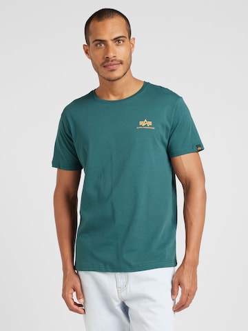 Regular fit Tricou de la ALPHA INDUSTRIES pe verde: față