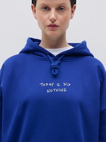 Sweat-shirt Today I did nothing en bleu