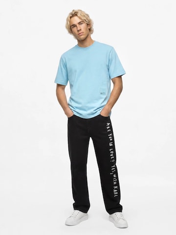 KARL LAGERFELD JEANS Tričko 'Pietro Terzini' – modrá