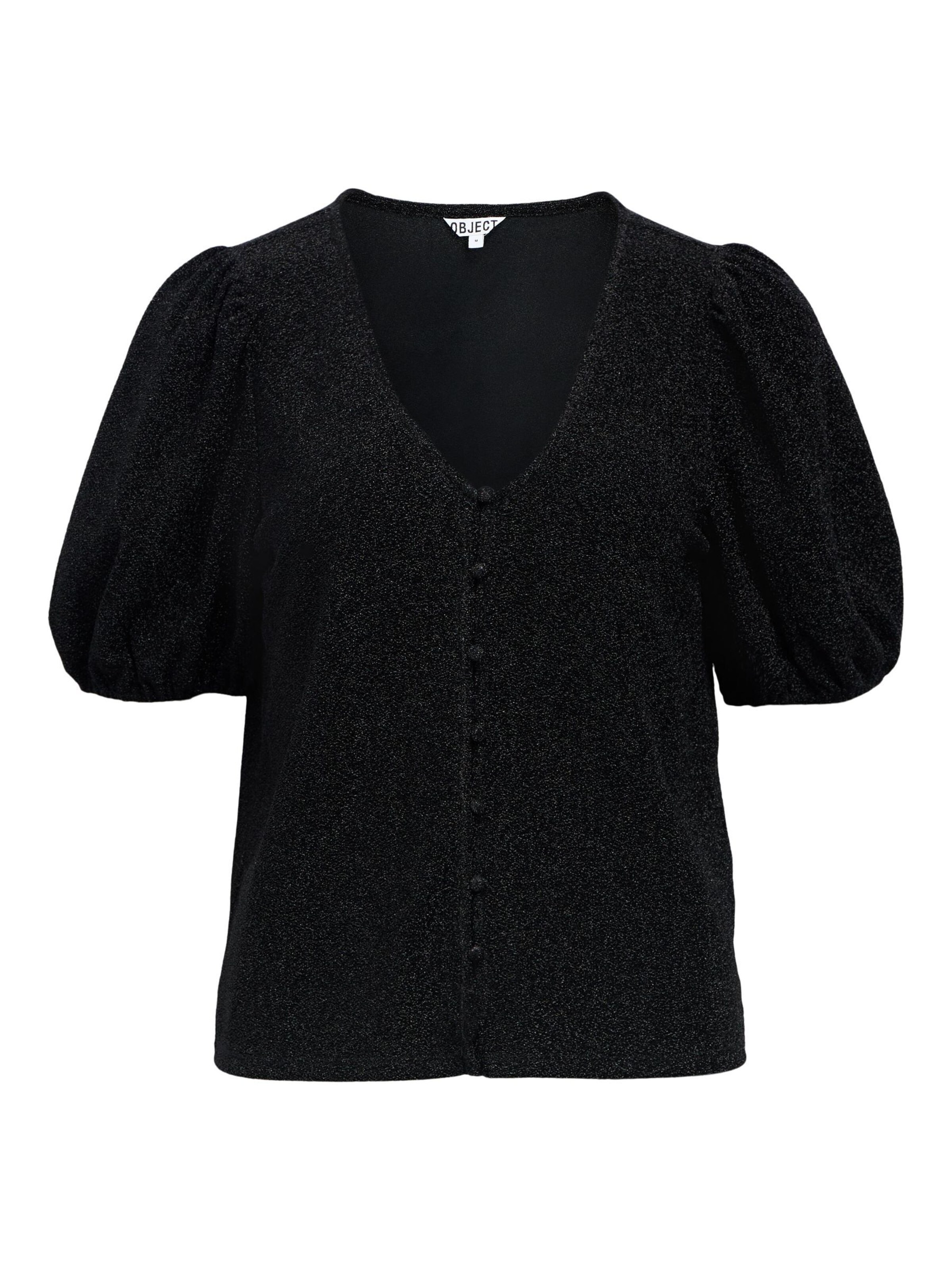 OBJECT Top in Schwarz: Vorderseite