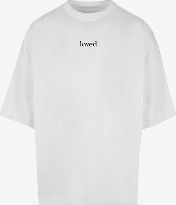 Merchcode Shirt 'Love' in Wit: voorkant