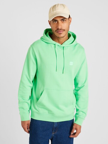 BOSS - Sweatshirt 'Wetalk' em verde: frente