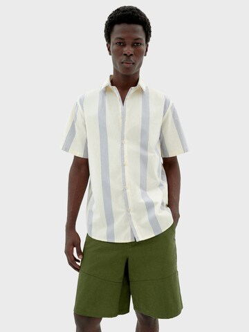 Thinking MU Regular fit Button Up Shirt ' TOM ' in Blue: front