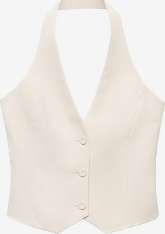 MANGO Gilet 'Tempo' in Beige: voorkant