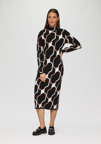 s.Oliver BLACK LABEL Gebreide jurk in Zwart: voorkant