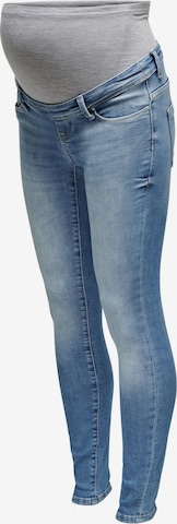 Only Maternity Skinny Jeans in Blue: front