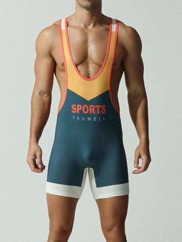 TAUWELL Athletic Underwear 'Fitness Wrestling' in Blue: front