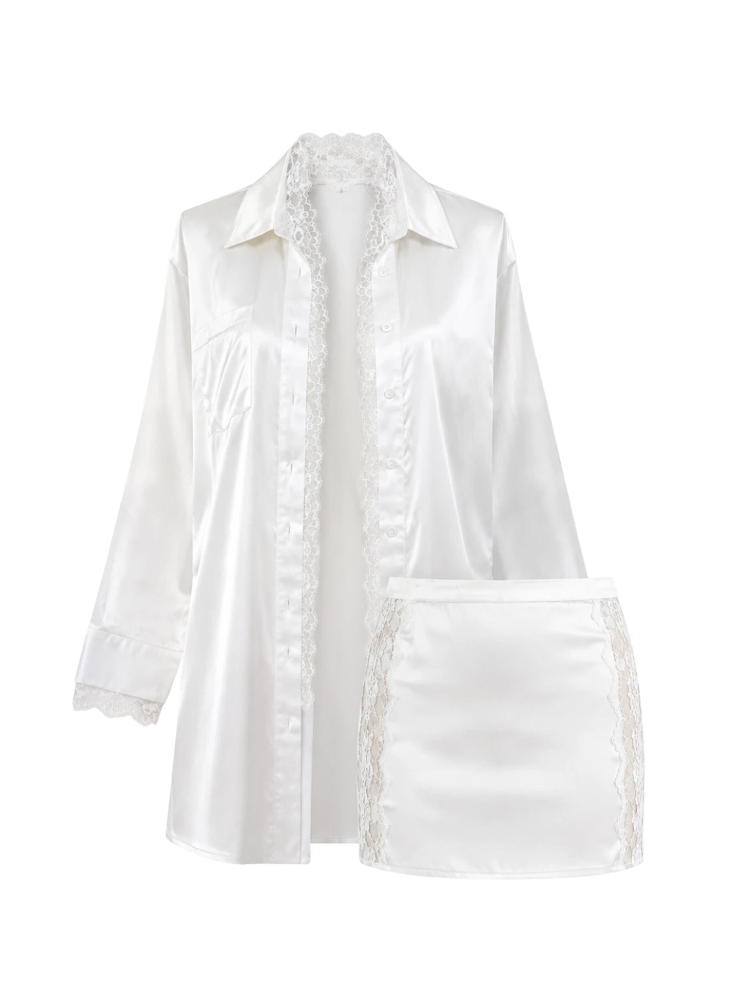 Abito da spiaggia 'Mulberry Silk Set' di iellele in bianco: frontale