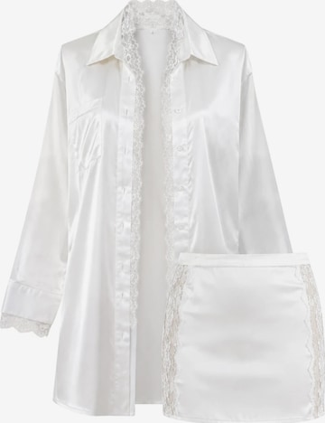 Abito da spiaggia 'Mulberry Silk Set' di iellele in bianco: frontale