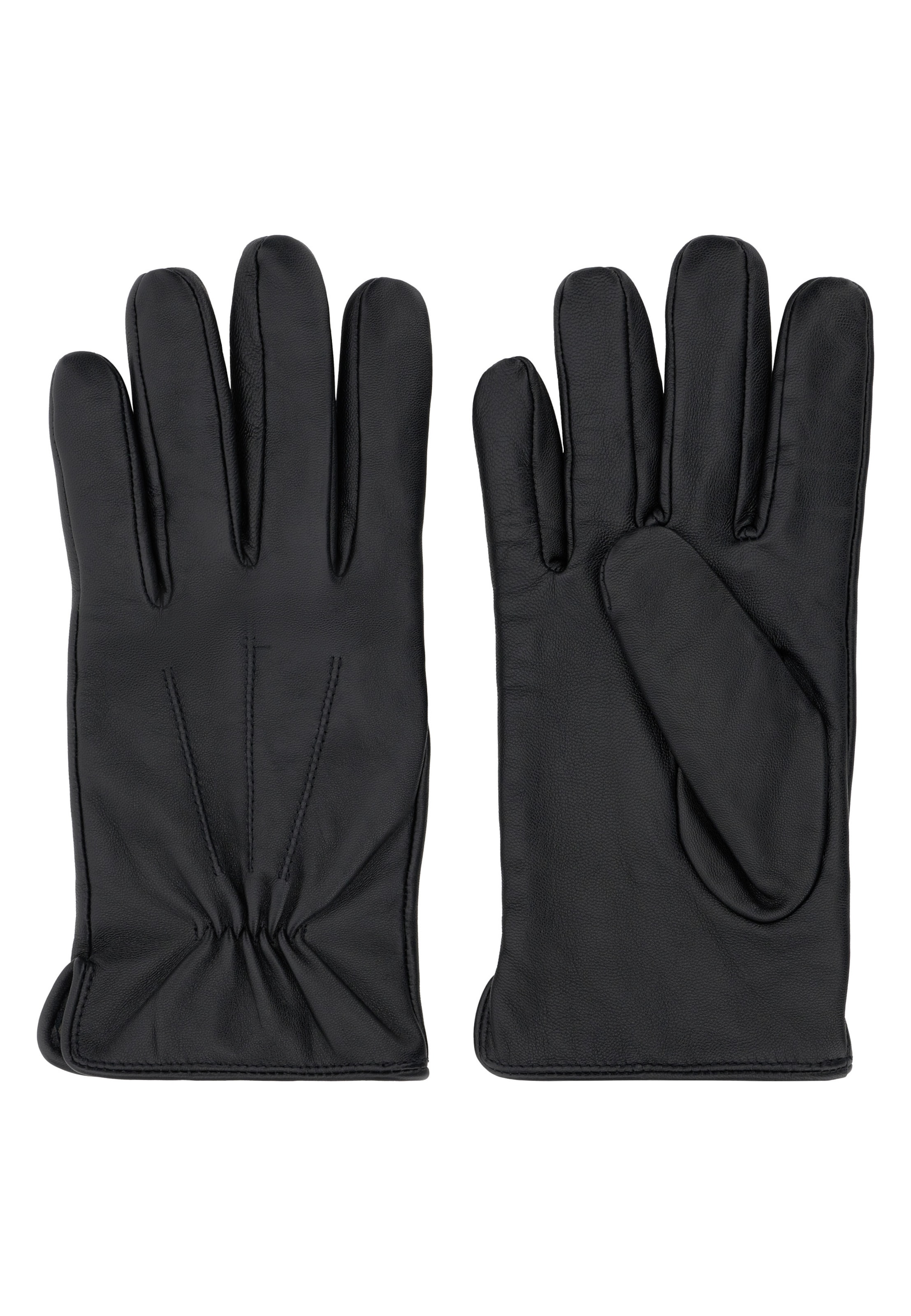 Boggi Milano Γάντια με δάχτυλα σε μαύρο: μπροστά