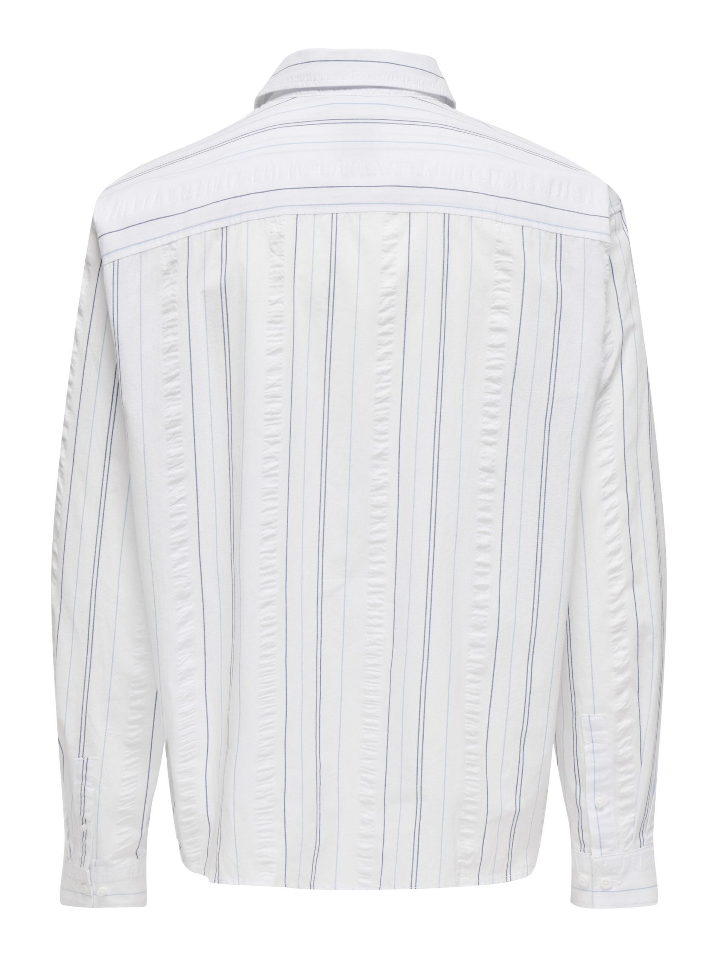 Only & Sons Comfort fit Button Up Shirt 'ONSQuentin' in White
