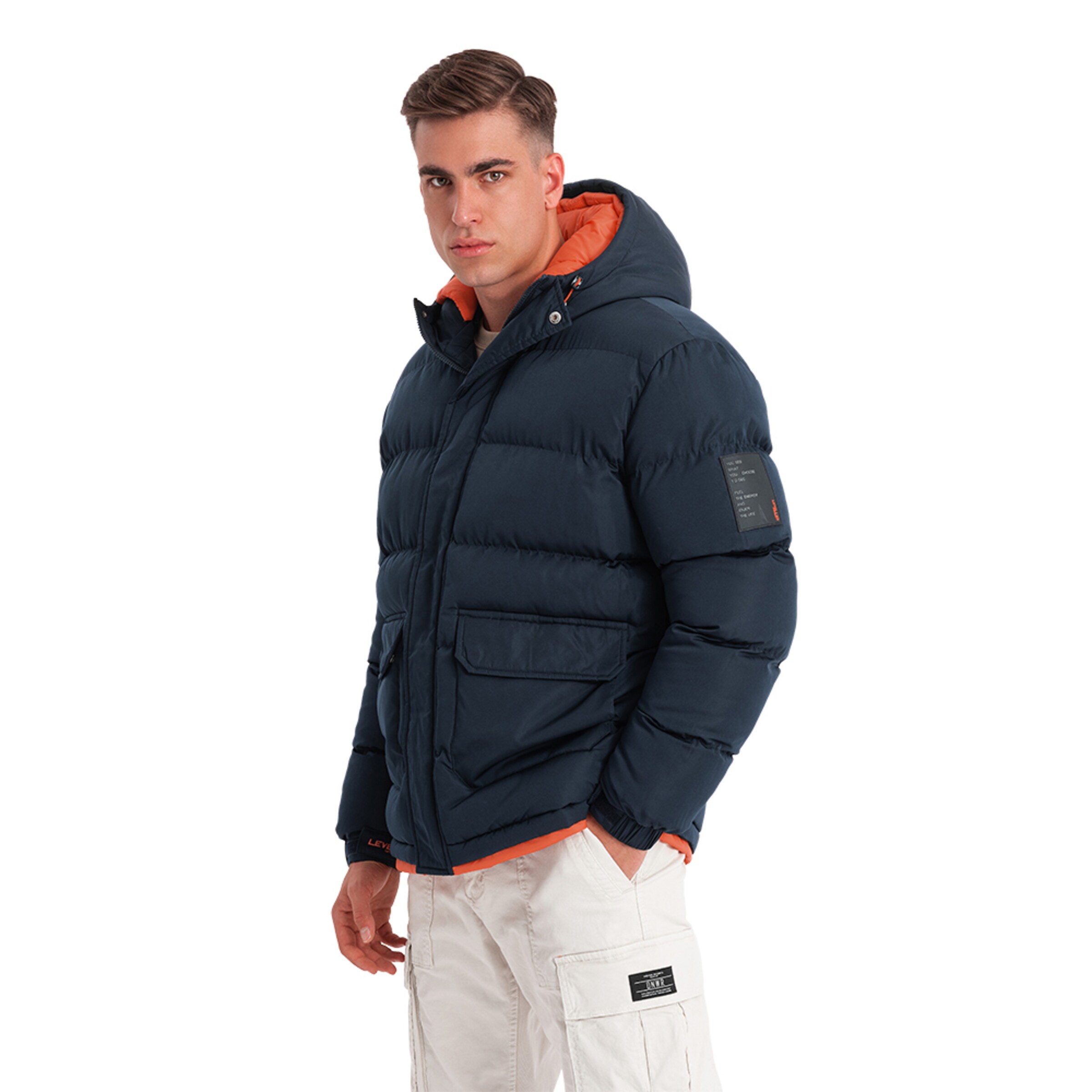 Ombre Winter jacket 'OM-JAHP-0208' in Blue