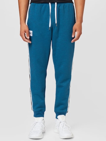 UNDER ARMOUR Regular Workout Pants in Blue: front