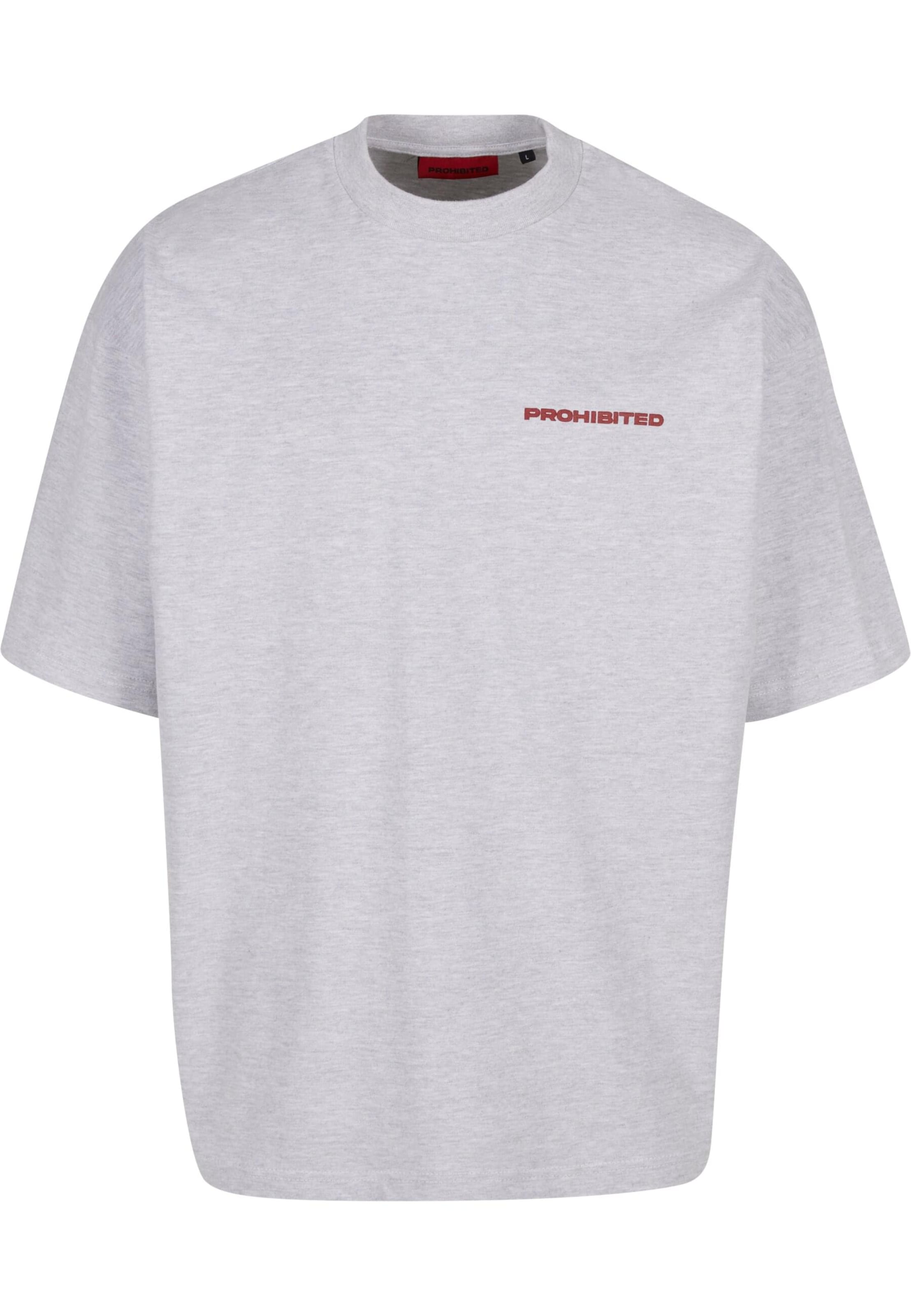 T-Shirt Prohibited en gris : devant