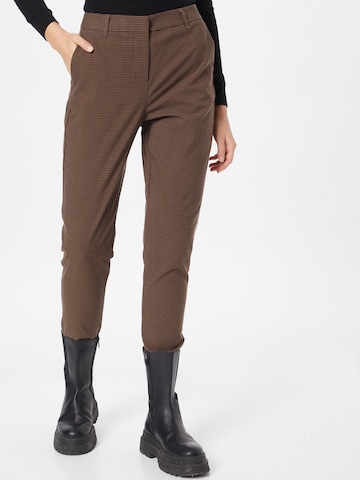 b.young Slim fit Trousers in Brown: front