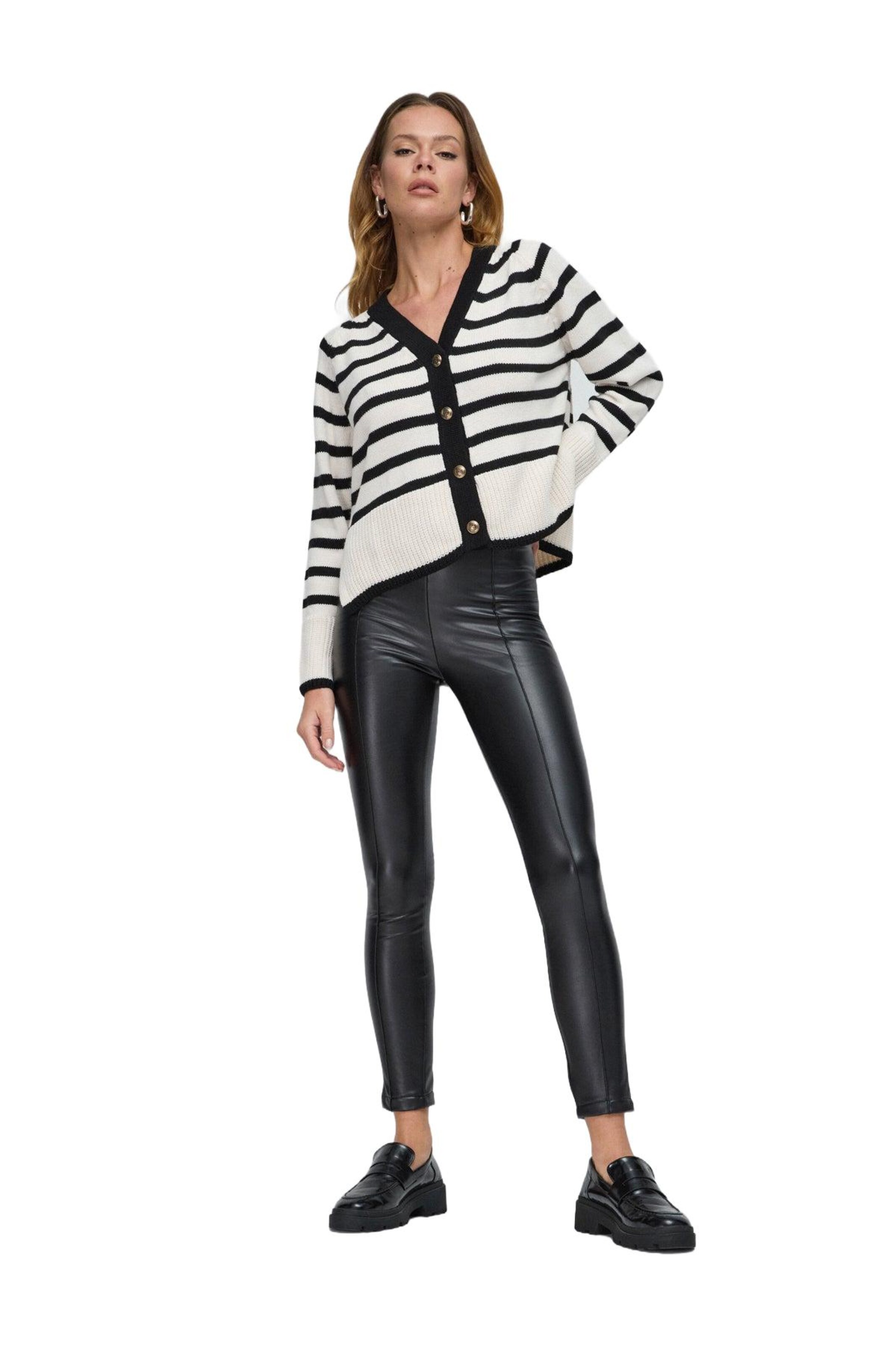 No Matter What Skinny Leggings in Zwart: voorkant