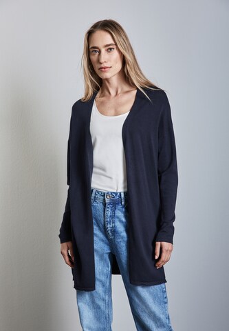 STREET ONE Langer Cardigan in Blau: Vorderseite