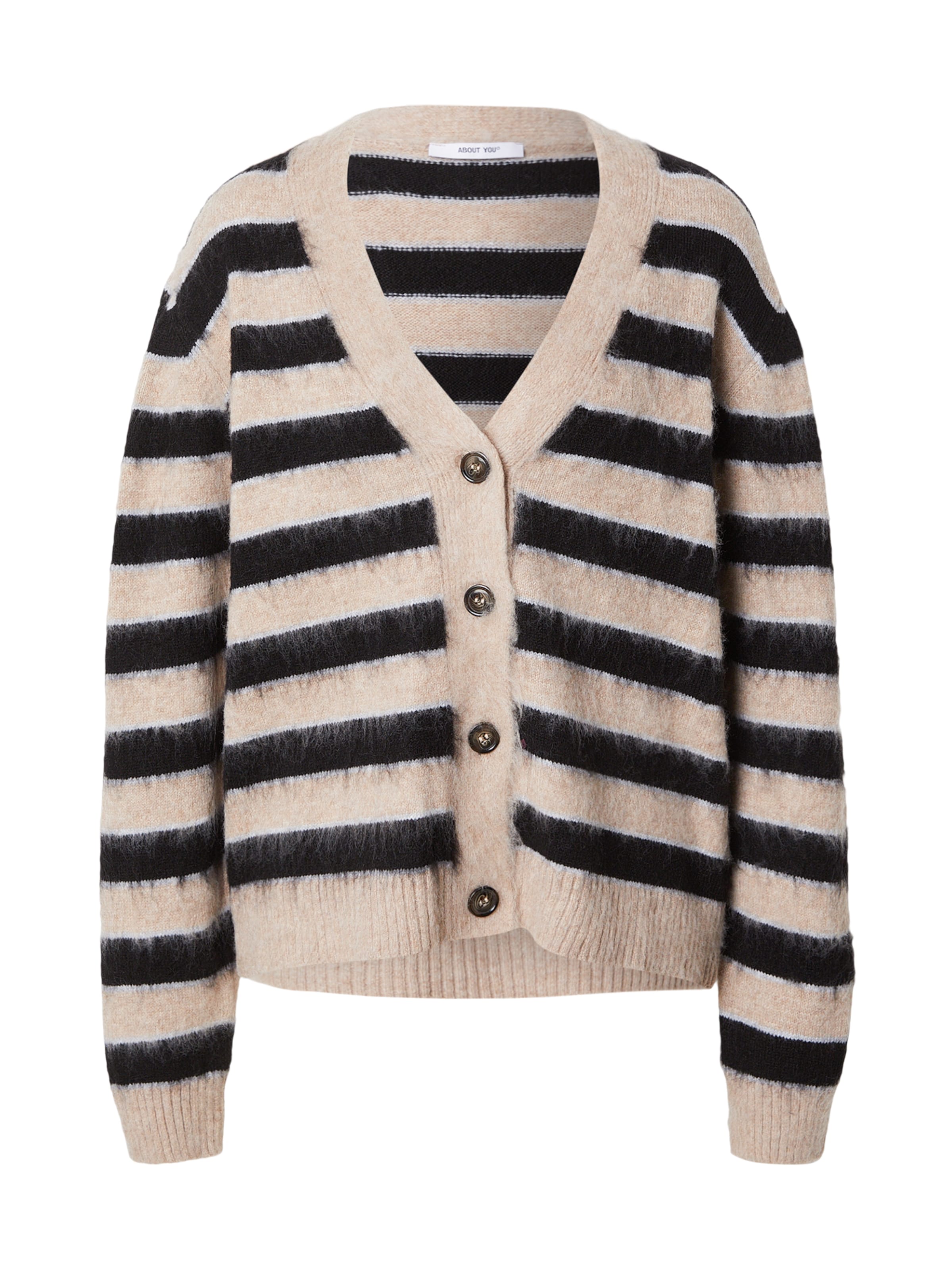 bēšs ABOUT YOU Adīta jaka &#x27;Frauke&#x27;: no priekšpuses