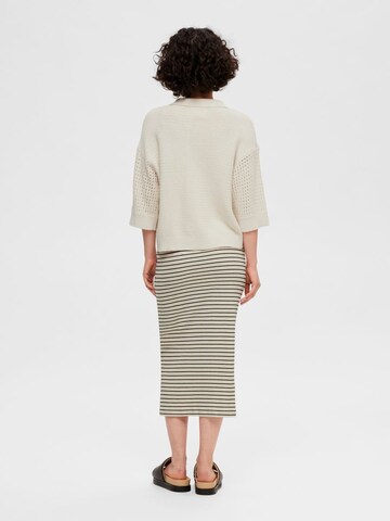 SELECTED FEMME Skirt 'Tamara' in Beige