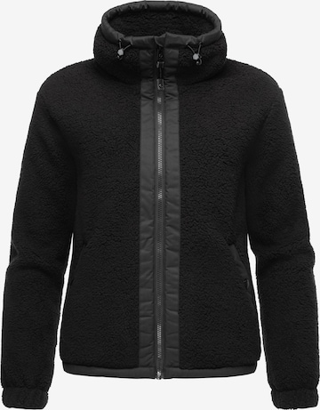 Ragwear Fleece Jacket 'Nordicka' in Black: front