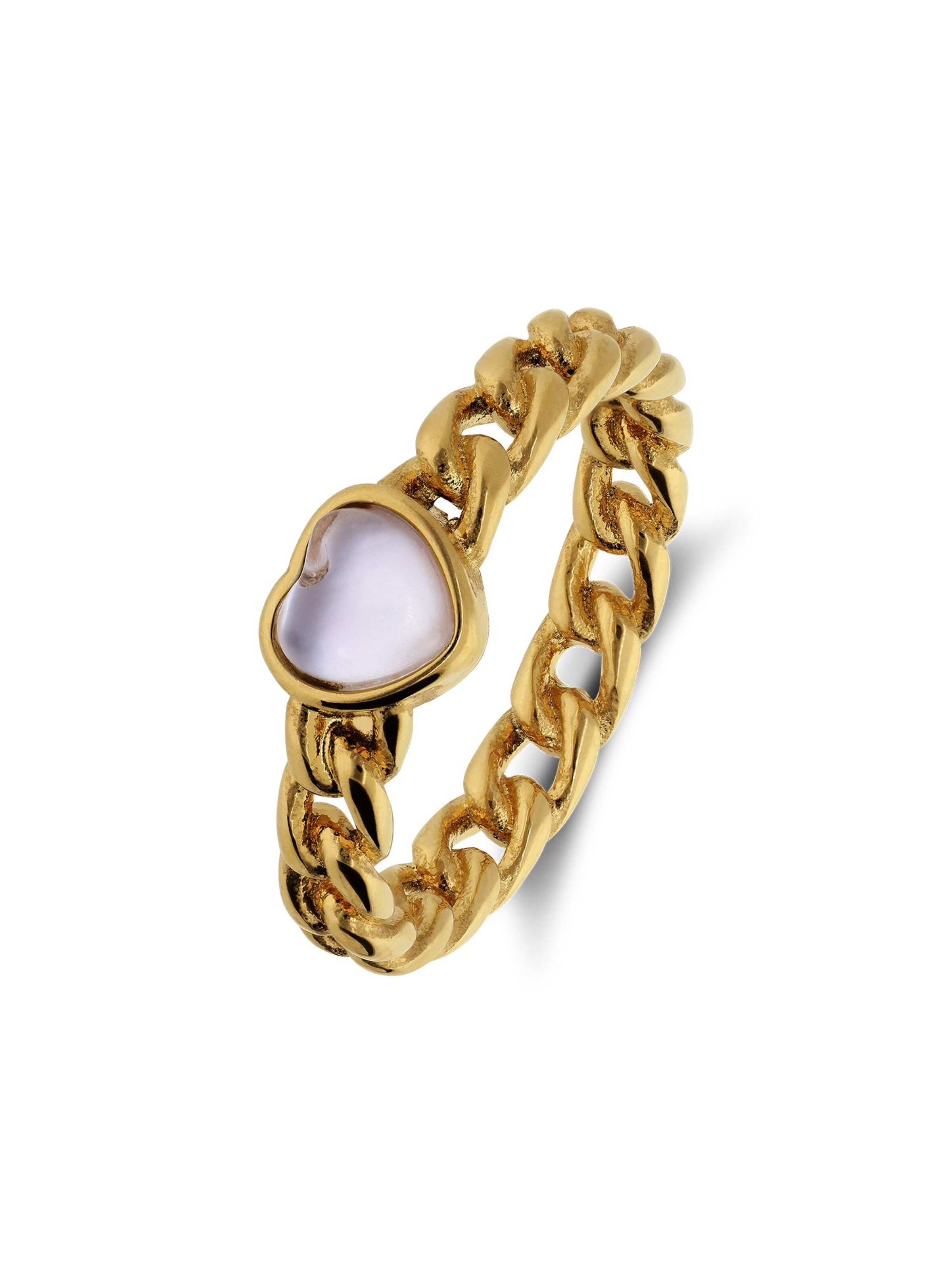 Lucardi Ring 'Herz' in 50 in de kleur Goud, Productweergave