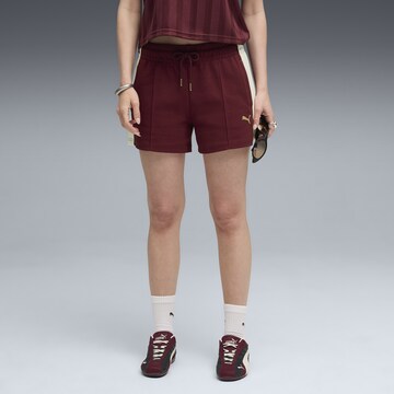 PUMA Regular Sportbroek 'T7' in Rood: voorkant