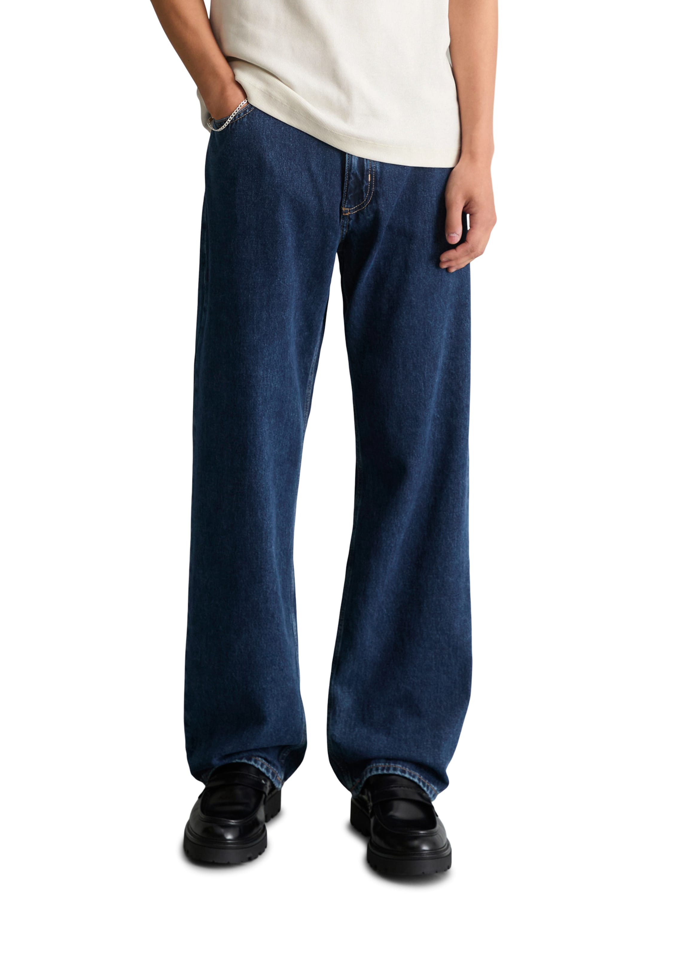 Marc O'Polo DENIM Wide leg Jeans 'Sten ' in Blauw: voorkant