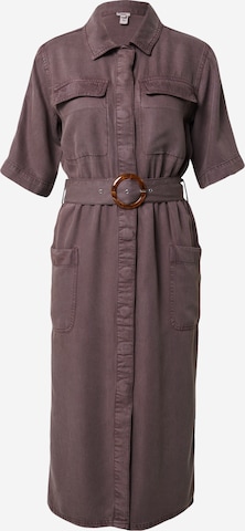 Robe-chemise River Island en marron : devant