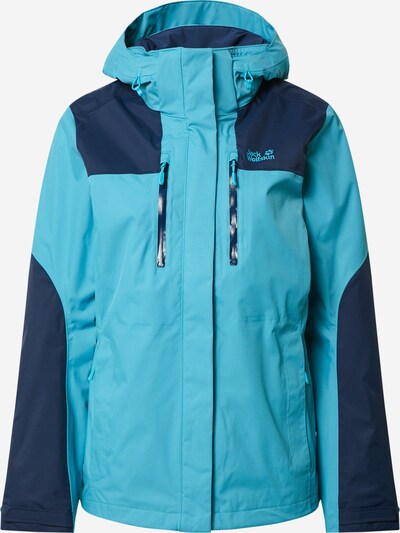 JACK WOLFSKIN Outdoorjacka 'JASPER' i marinblå / aqua, Produktvy