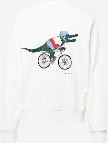 LACOSTE - Sudadera en blanco: frente