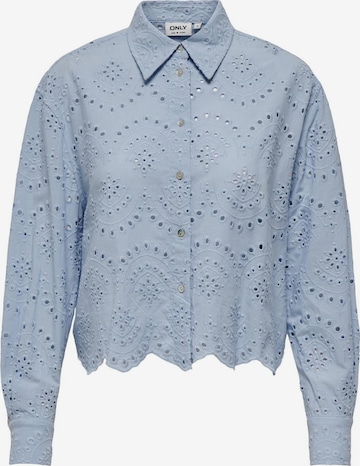 Camicia da donna 'Valais' di ONLY in blu: frontale