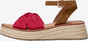 Sandales à lanières 'Kate Bass' Pepe Jeans en rouge : devant