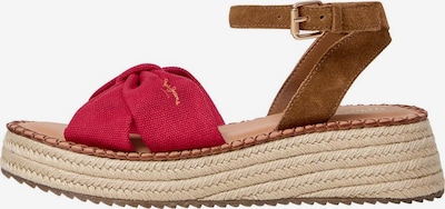 Pepe Jeans Sandale 'Kate Bass' in 36 in braun / rot, Produktansicht