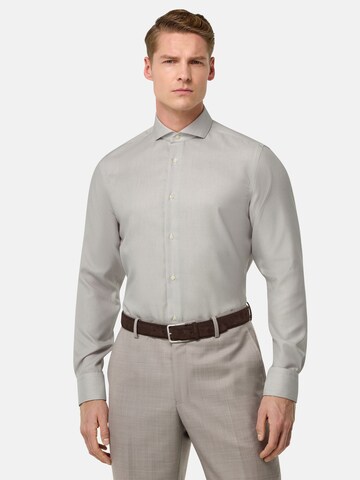 Boggi Milano Regular Fit Hemd in Grau: Vorderseite