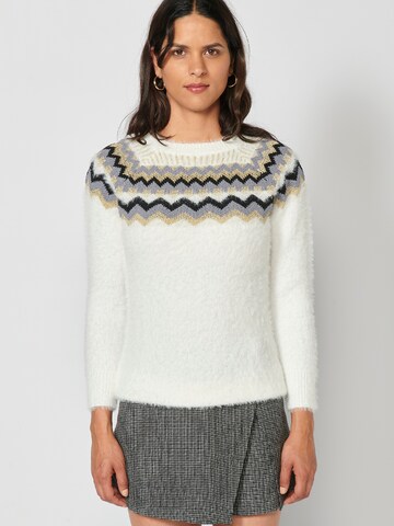 KOROSHI Sweater in White: front