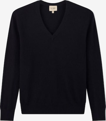 GOBI Cashmere Pullover 'Women's Timeless Cashmere V-Neck Sweater' in Blau: Vorderseite
