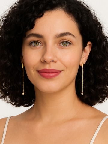 Cala Rose Earrings 'JAVI' in Gold: front